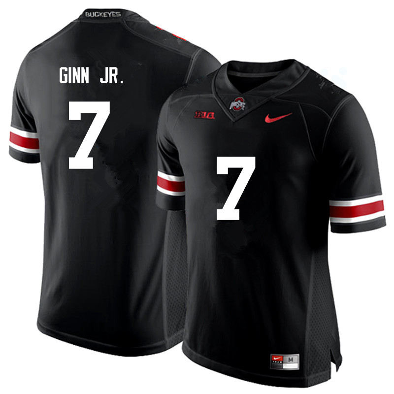 Men Ohio State Buckeyes #7 Ted Ginn Jr. College Football Jerseys Game-Black